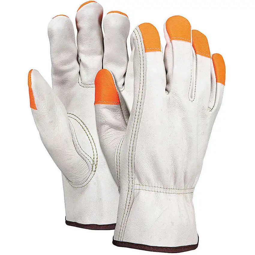 MCR SAFETY  3213LCHVSP Handschuh Driver Cow Grain Cream L Pr