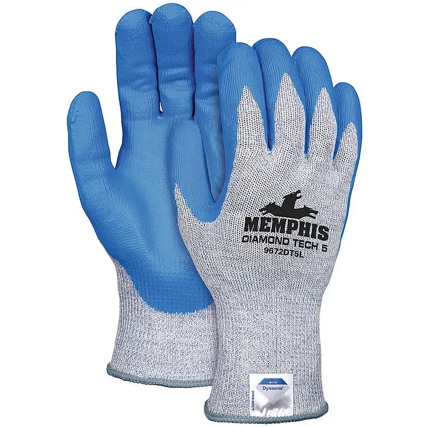 MCR SAFETY  9672DT5L Beschichtete Handschuhe Blau L Pr