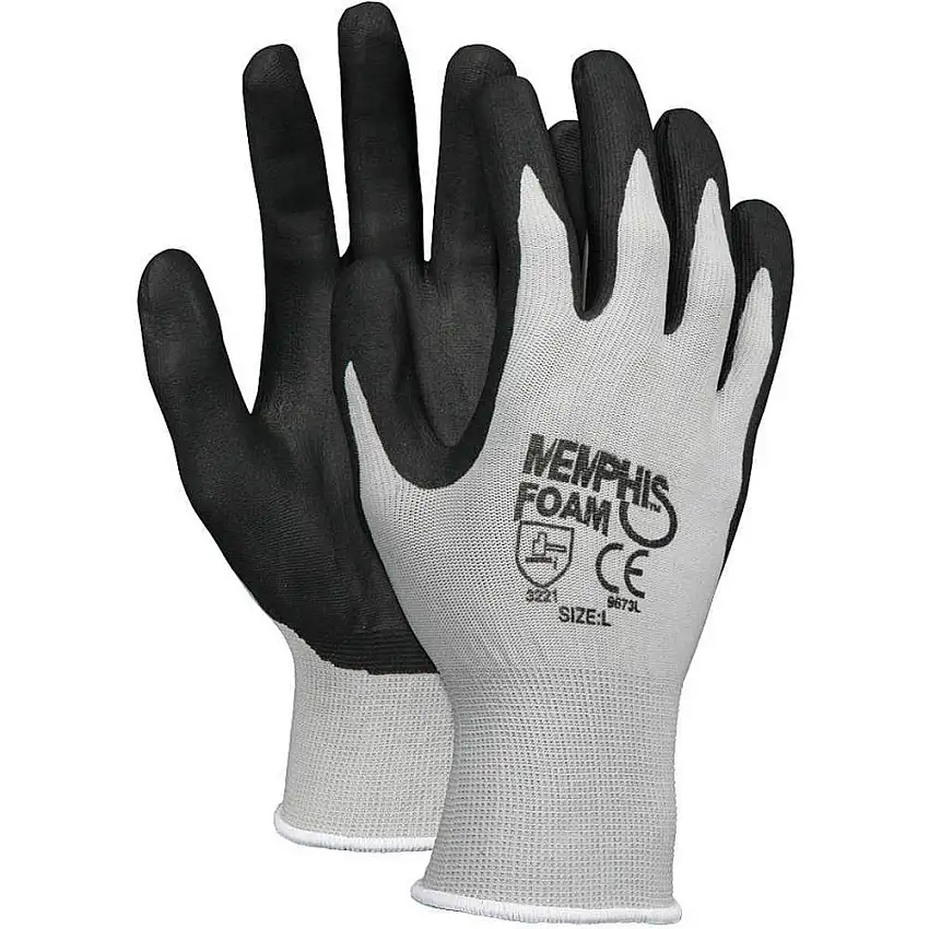 MCR SAFETY  9673L Beschichtete Handschuhe L Grau/schwarz Nitril Pr