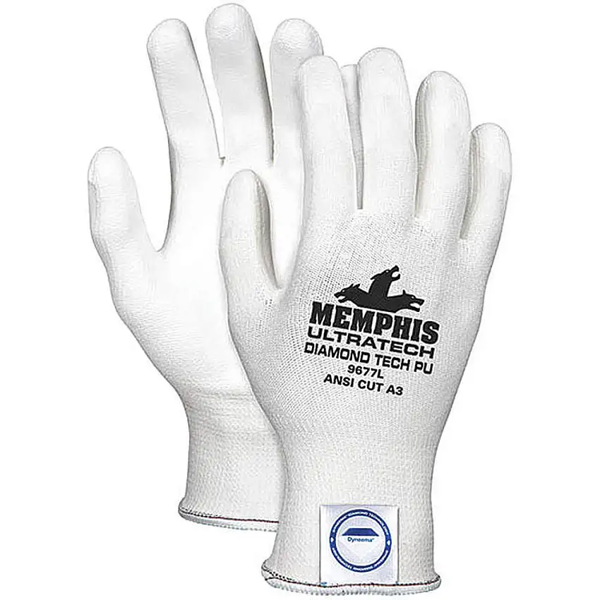MCR SAFETY  9677M Schnittfeste Handschuhe Weiß M Pr