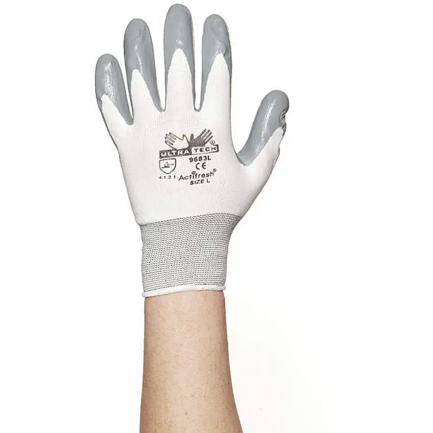 MCR SAFETY  9674L Beschichtete Handschuhe L Grau/Weiß Pr