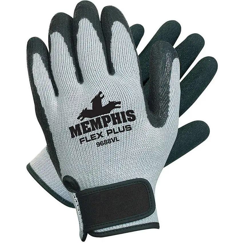 MCR SAFETY  9688VS Beschichtete Handschuhe Schwarz/Grau S Pr