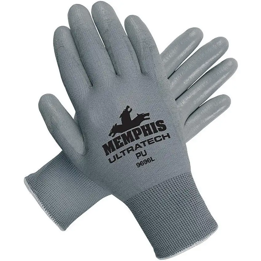 MCR SAFETY  9696M Beschichtete Handschuhe M Grau Polyurethan Pr