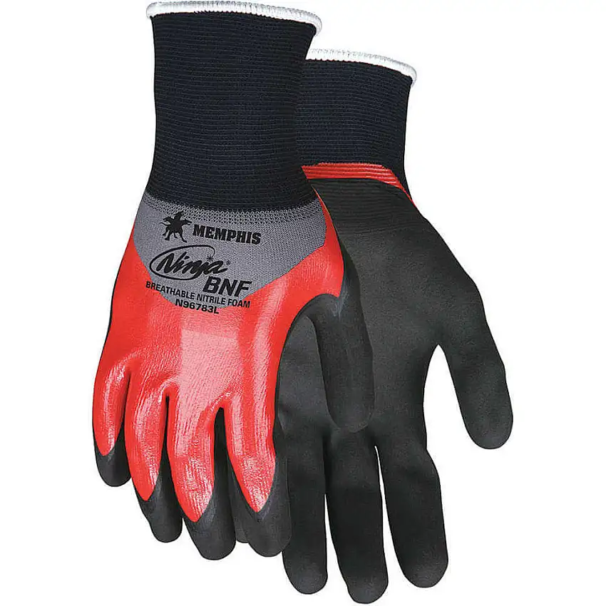MCR SAFETY N96783L Beschichtete Handschuhe Nitrilschaum 10-1/2 L PR