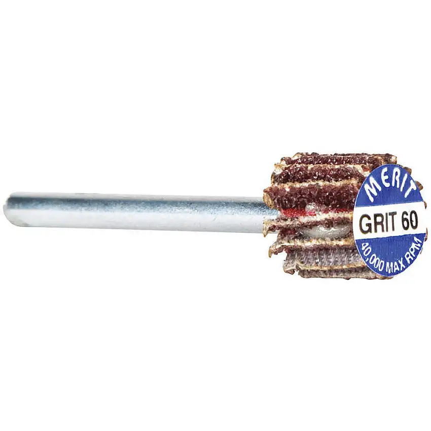 MERIT  08834137470 Fächerschleifscheibe 3/8 Durchmesser 3/8 Breite Schaft 1/8 60