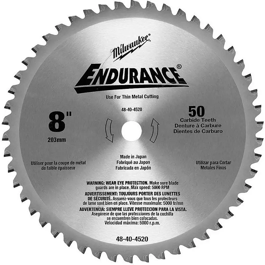 MILWAUKEE 48-40-4520 Kreissägeblatt Hartmetall 8 Zoll 50 Zähne