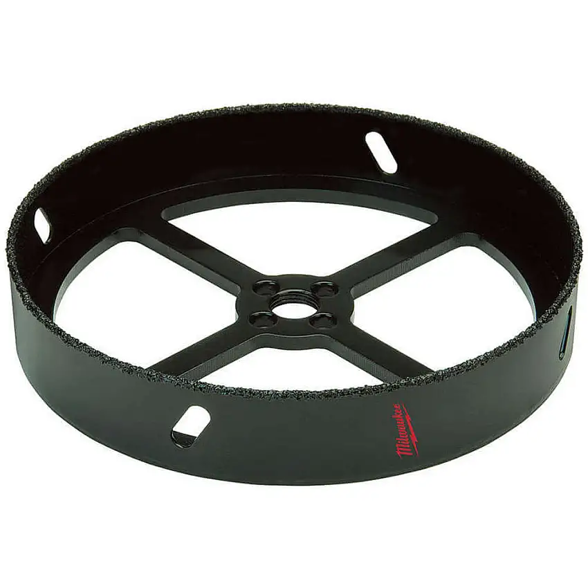 MILWAUKEE 49-56-0296 Lochsäge für Einbauleuchten, Hartmetall-Körnung, Schwarz, 3-1/8 Zoll