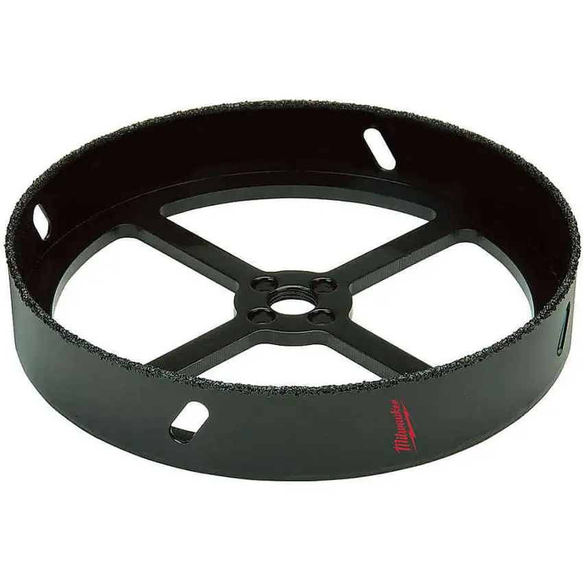 MILWAUKEE 49-56-0305 Lochsäge für Einbauleuchten, Hartmetall-Körnung, Schwarz, 6-3/8 Zoll