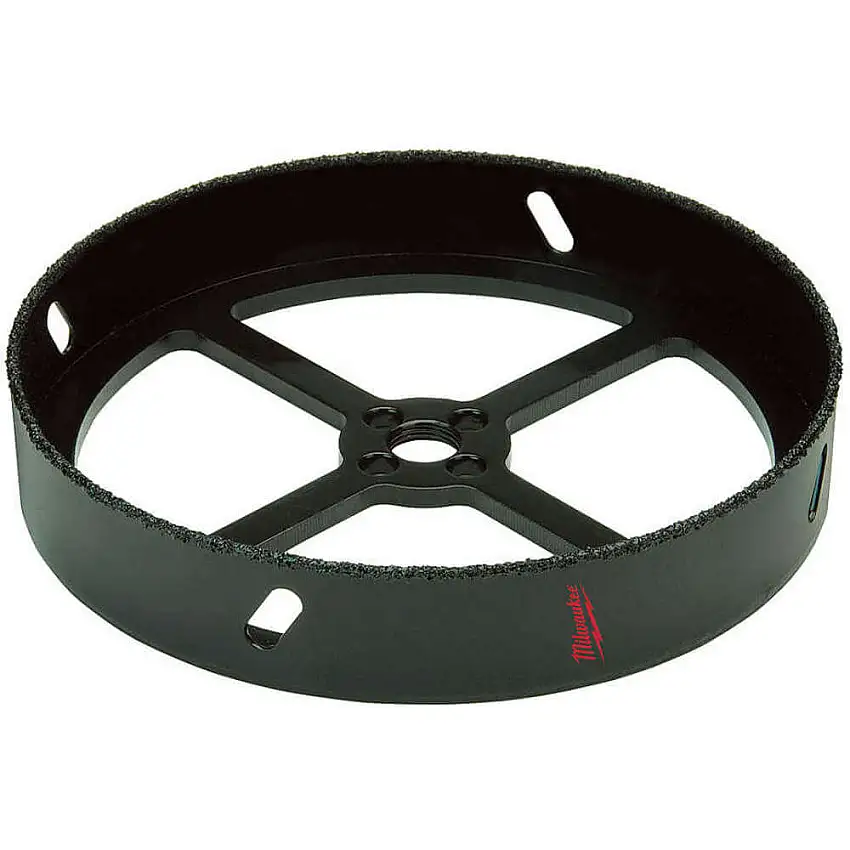 MILWAUKEE 49-56-0310 Lochsäge für Einbauleuchten, Hartmetall-Körnung, Schwarz, 6-5/8 Zoll