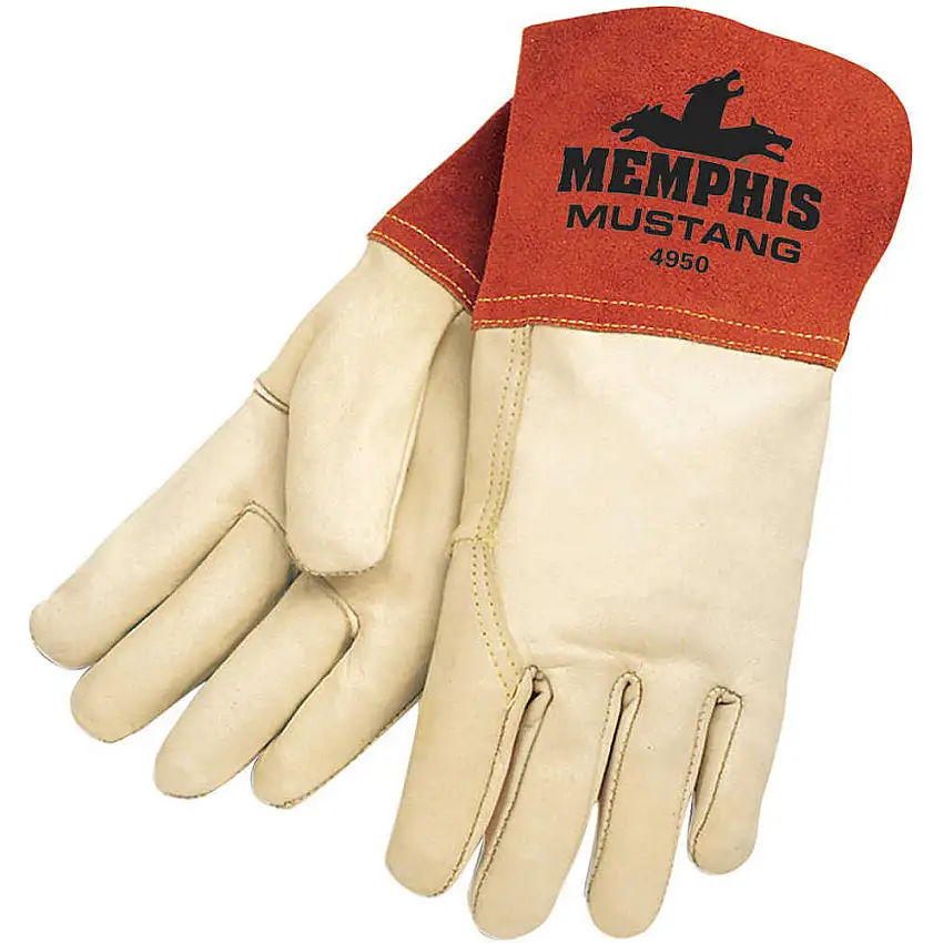 MCR SAFETY  4950L Handschuh Mig/Tig Rindsleder Creme L Pr