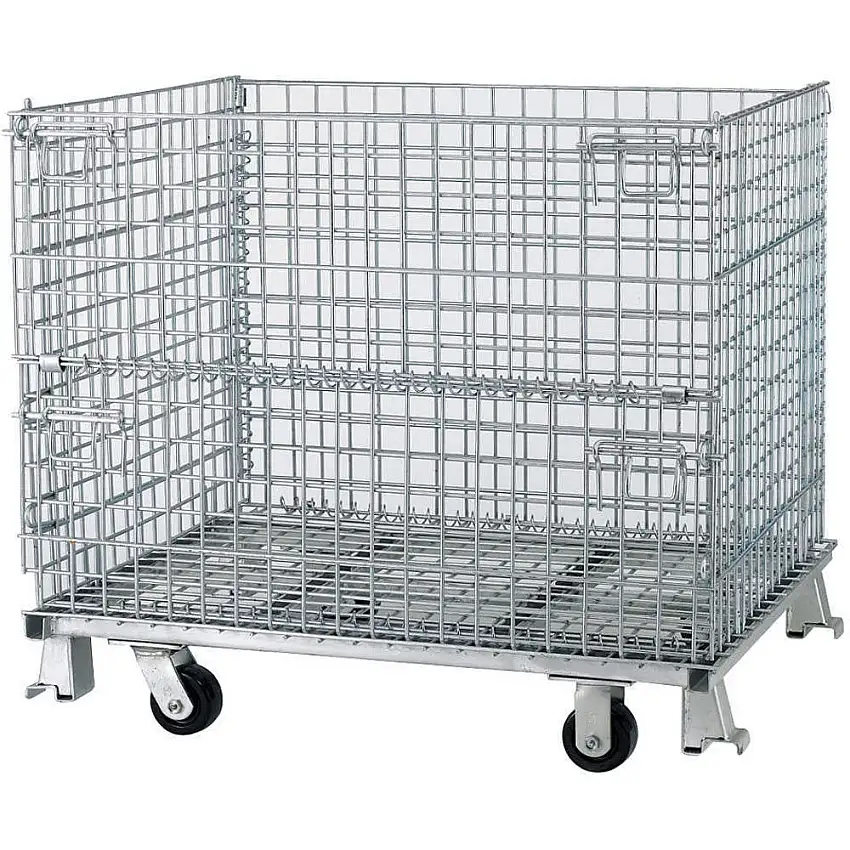 NASHVILLE WIRE  C324028S4C Faltbarer Behälter 32 Zoll Länge Silber