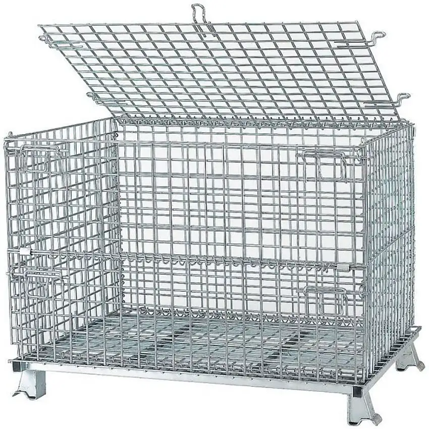 NASHVILLE WIRE  C324028S4L Faltbarer Behälter 32 Zoll Länge Silber