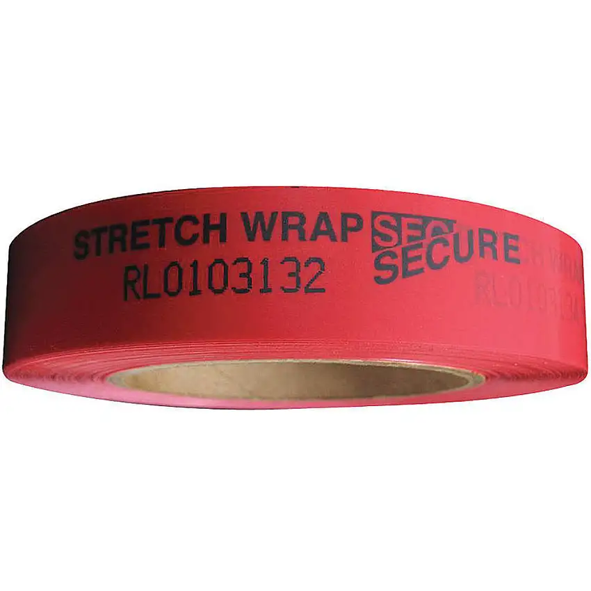 NOVAVISION INC  PVT1R-100D-250 Manipulationssicheres Klebeband Polyester Rot 1 Zoll Breite