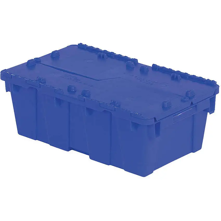 ORBIS  FP075 Blauer Behälter mit anhängendem Deckel 19-3/4 x 11-3/4 x 7-1/4 Blau