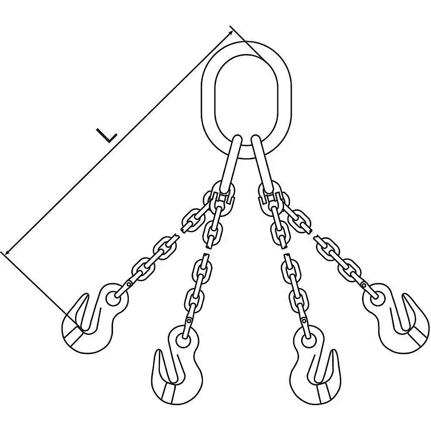 PEWAG  10G120QOG/10 Kettenschlinge G120 Qog Legierter Stahl 10 Fuß Länge