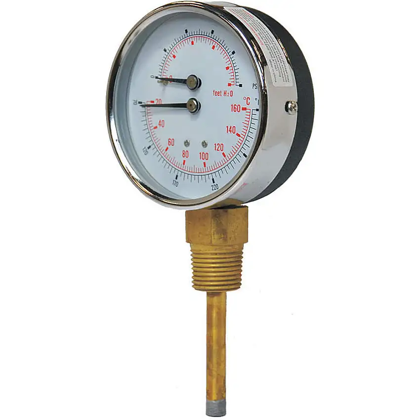 PIC GAUGES  TRI-HD-302L-E Kesselmessgerät, rund, 0–100 psi, 80 bis 320 °F