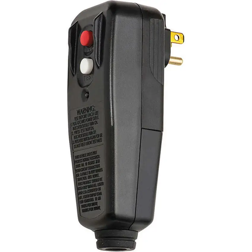 POWER FIRST 11X424 Gfci-Stecker 15a Schwarz, automatische Rückstellung