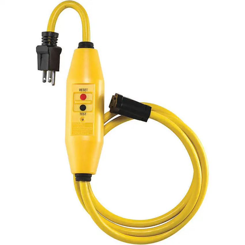 POWER FIRST 11X426 Inline-GFCI-Kabel 5-15r 6 Fuß Auto-Reset