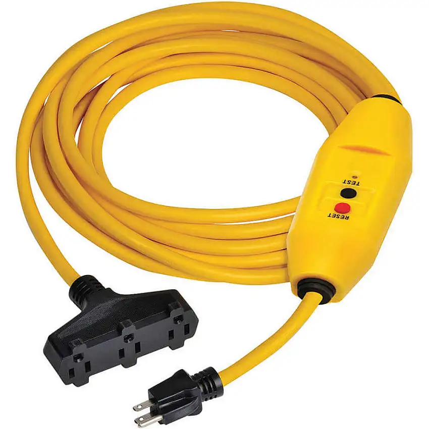 POWER FIRST 11X437 Gfci Tri-Cord 100 Fuß Auto Reset