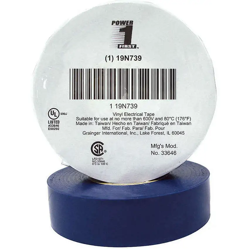 POWER FIRST 19N739 Isolierband 3/4 x 66 Fuß 7 Mil Blau