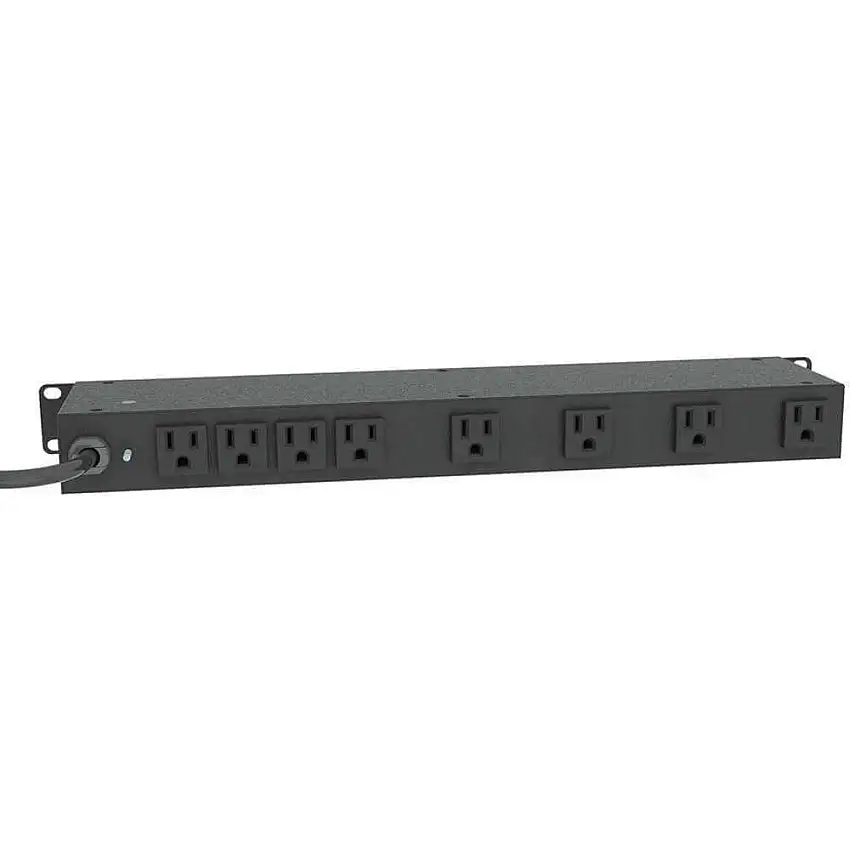 POWER FIRST  1BP99 Steckdosenleiste 8 Steckdosen Schwarz 19 Zoll