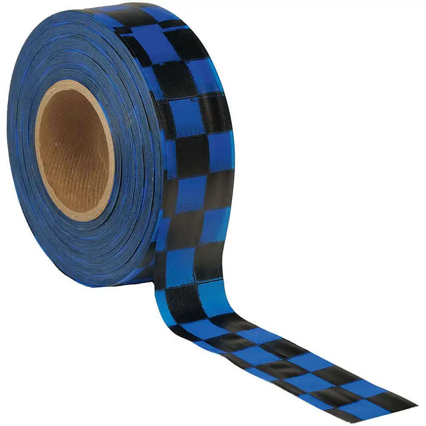 PRESCO PRODUCTS CO CKBBK-188 Markierungsband, blau/schwarz, 300 m x 1 cm