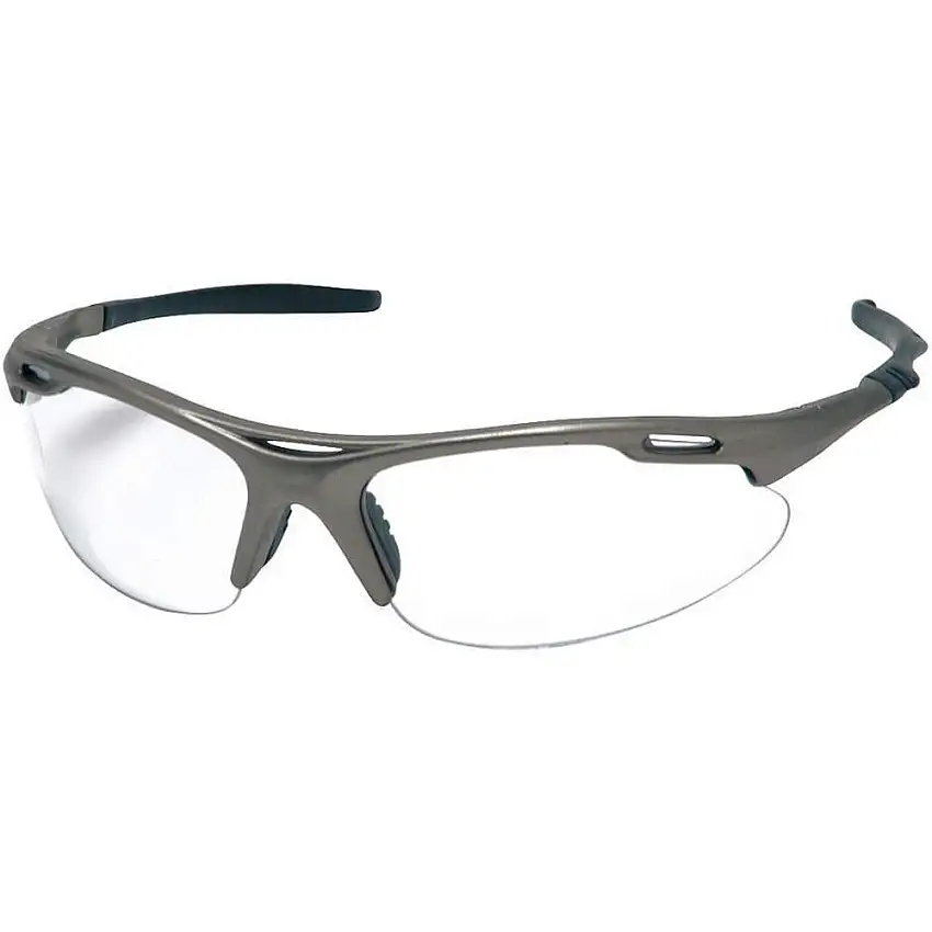 PYRAMEX  SGM4510D Schutzbrille, transparent, Gun Metal, grauer Rahmen