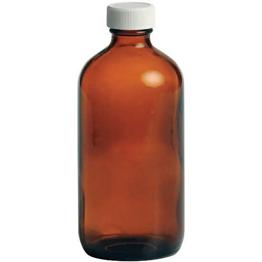 QORPAK 239562 Glasflasche 8 Unzen Bernstein