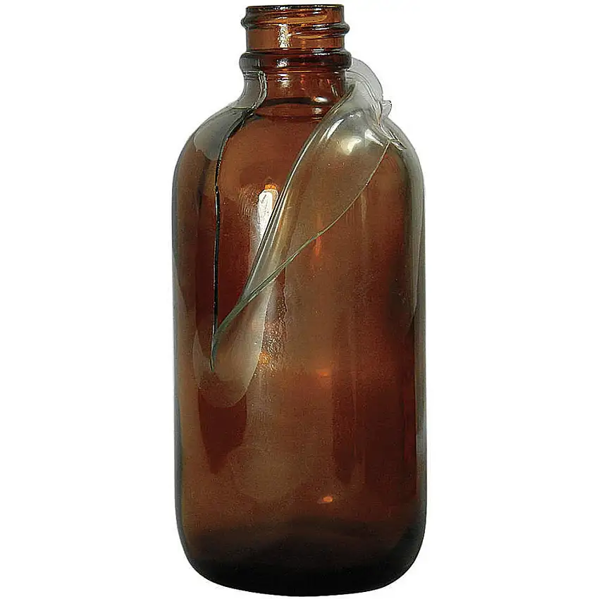 QORPAK GLA-00951 Sicherheitsbeschichtete Flasche, 4 oz Boston Round