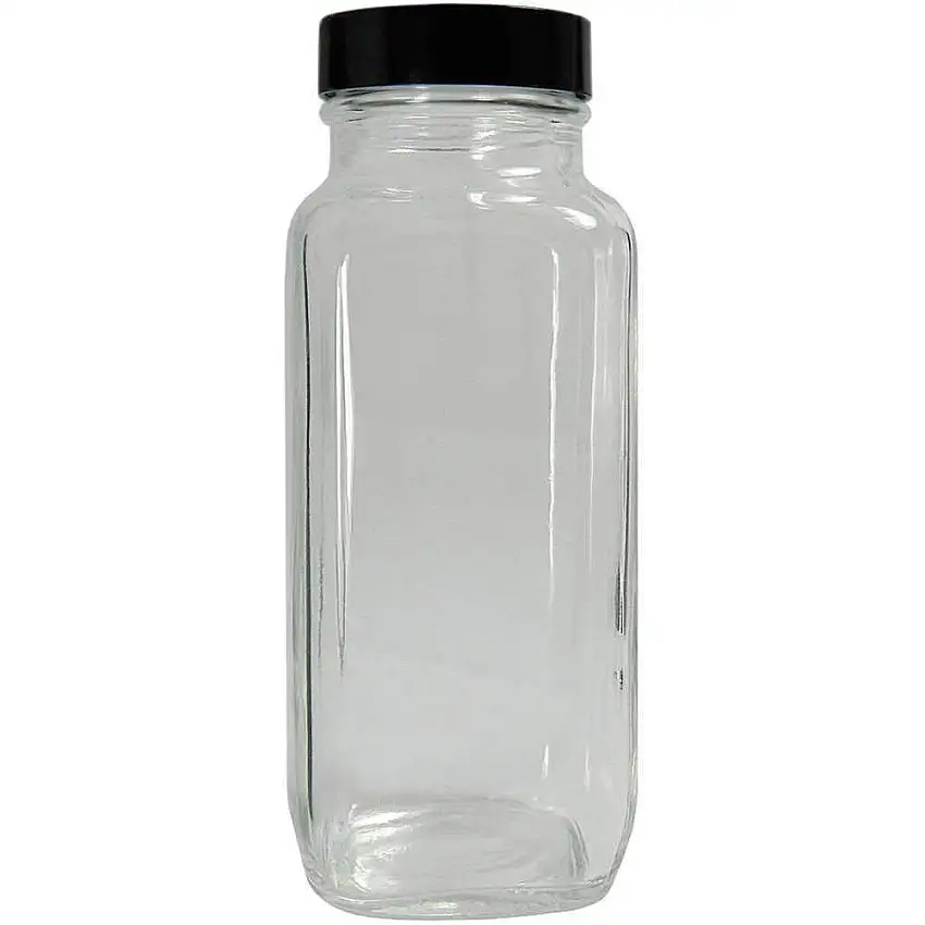 QORPAK GLC-01244 Bottle Wide 1/2 Oz Square Glass