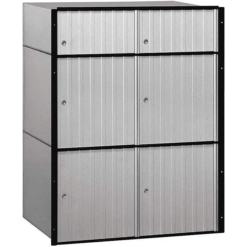 SALSBURY INDUSTRIES 2206 Briefkasten Standardsystem 6 Türen Aluminium