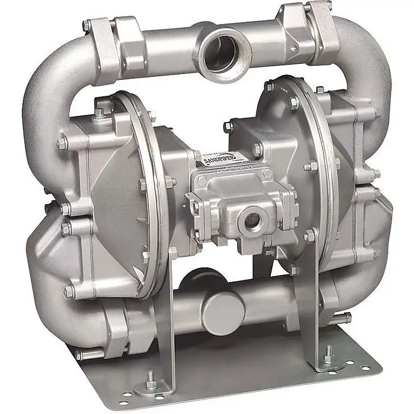 SANDPIPER HDF2 DP6A. Klappenventilpumpe, Metall, Bodenauslass, 88 kg, Abmessungen: 21.64 x 19.87 x 13.56 cm
