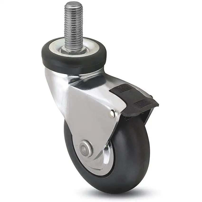 SHEPHERD CASTER  POM30637BC-NPRB Lenkrolle mit Bremse, 3 Zoll, 110 lb