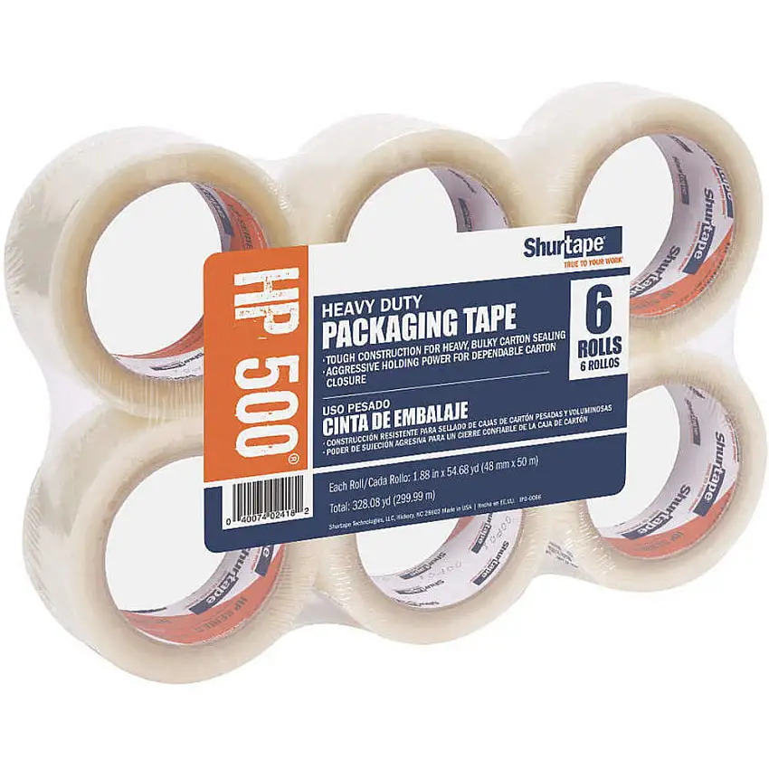 SHURTAPE  HP 500 Kartonverschlussband, transparent, 48 mm breit