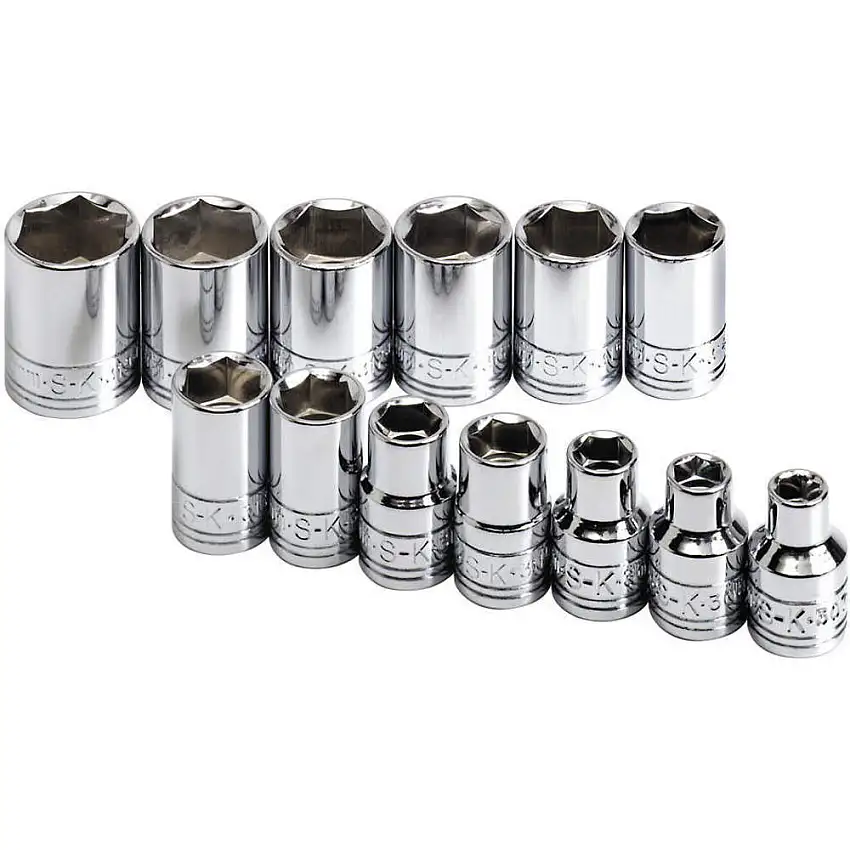 SK PROFESSIONAL TOOLS 13S Steckschlüsselsatz 3/8 Zoll Antrieb Chrom 13-teilig