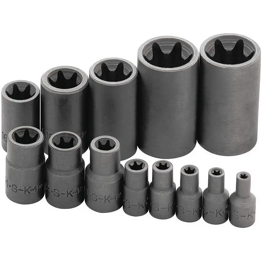 SK PROFESSIONAL TOOLS  19761 Steckschlüsselsatz 1/4 3/8 und 1/2 Zoll Antrieb 13-teilig