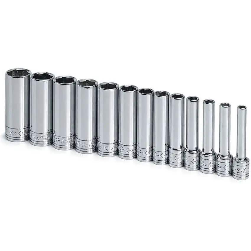 SK PROFESSIONAL TOOLS  1312 Steckschlüsselsatz 1/4 Zoll Antrieb Chrom 13-teilig