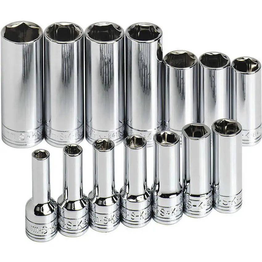 SK PROFESSIONAL TOOLS  1854 Steckschlüsselsatz 3/8 Zoll Antrieb Chrom 14-teilig