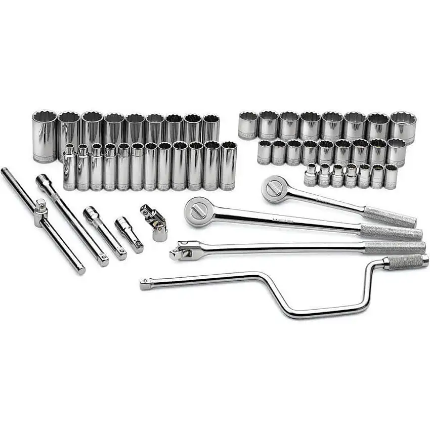 SK PROFESSIONAL TOOLS  1942 Steckschlüsselsatz 1/2 Zoll Antrieb Chrom 54-teilig