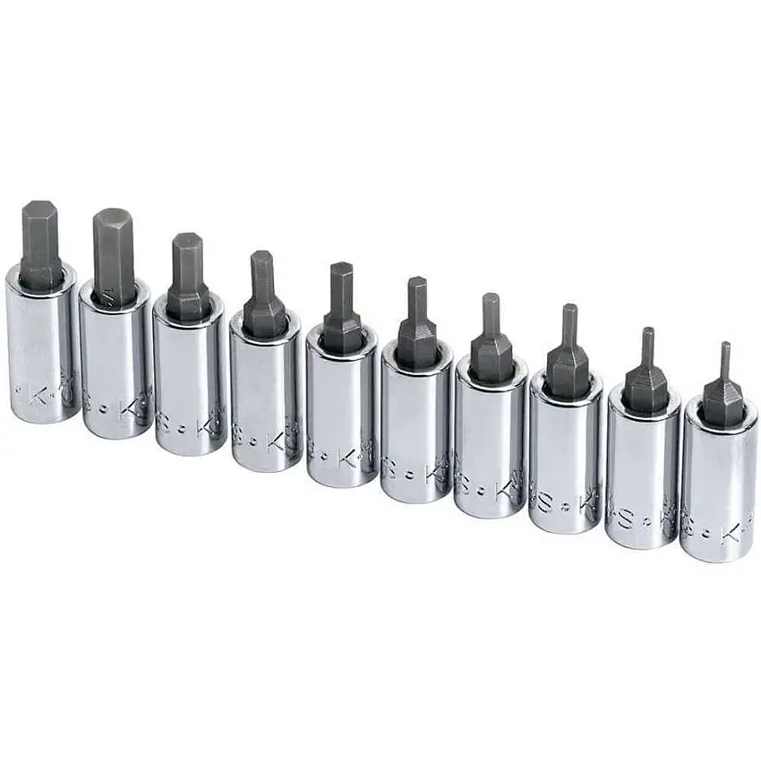 SK PROFESSIONAL TOOLS  19731 Steckschlüssel-Bitsatz 1/4 Zoll Antrieb 10-teilig