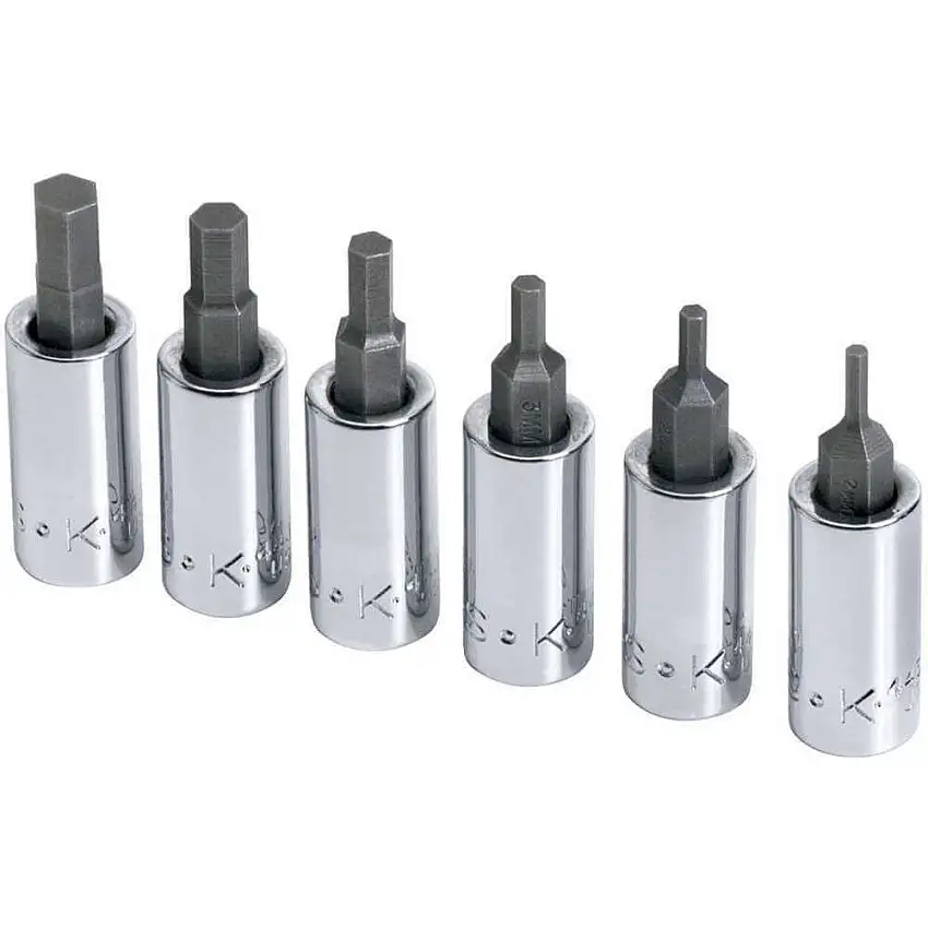 SK PROFESSIONAL TOOLS  19732 Steckschlüssel-Bitsatz 1/4 Zoll Antrieb 6-teilig
