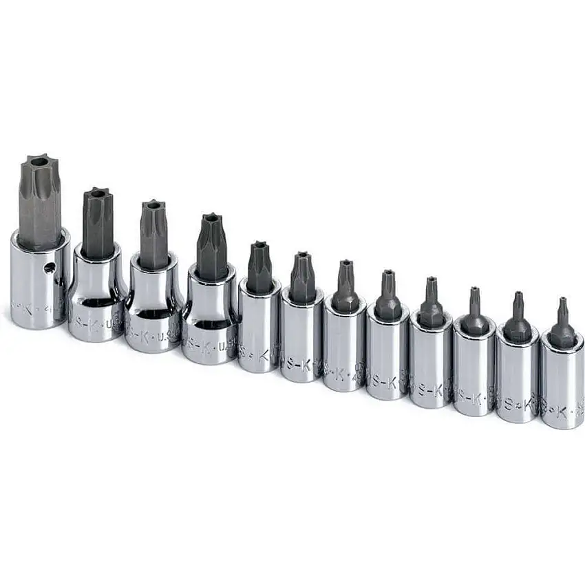 SK PROFESSIONAL TOOLS  19768 Steckschlüssel-Bitsatz 1/4 und 3/8 Antrieb 12-teilig
