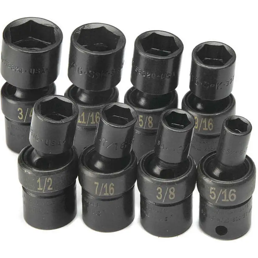 SK PROFESSIONAL TOOLS  33300 Schwenksteckschlüsselsatz 3/8 Zoll Antrieb 8-teilig
