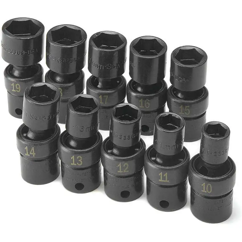 SK PROFESSIONAL TOOLS  33351 Schwenksteckschlüsselsatz 3/8 Zoll Antrieb 10-teilig