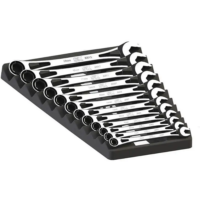 SK PROFESSIONAL TOOLS  80019 Ratschenschlüssel-Satz Kombination 12-teilig