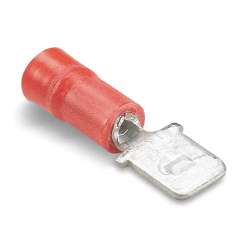 STA-KON  18RA-250T Flachstecker, 22 bis 18 AWG Leitergröße, galvanisch verzinnt, 600 V AC, rot