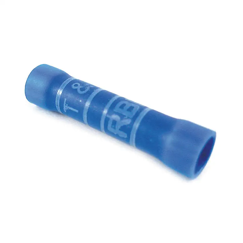 STA-KON 2RB14X Butt Splice Connector, Blue, Vinyl, For Wire Size 16 AWG - 14 AWG, 600 V