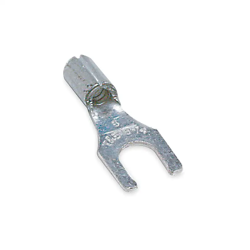 STA-KON  A18-6FL Fork Terminals, Bare, #6 Stud Size, 22 AWG - 16 AWG Wire Range, Locking Fork, 600 V