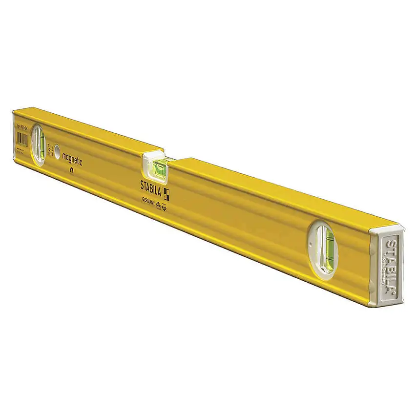 STABILA 29248 Kastenwaage, Aluminium, 48 Zoll Länge, 3 Fläschchen