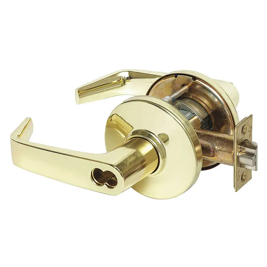 STANLEY SECURITY SOLUTIONS 9K37AB15DS3605 Hebeleingang abgewinkelt, Messing blank